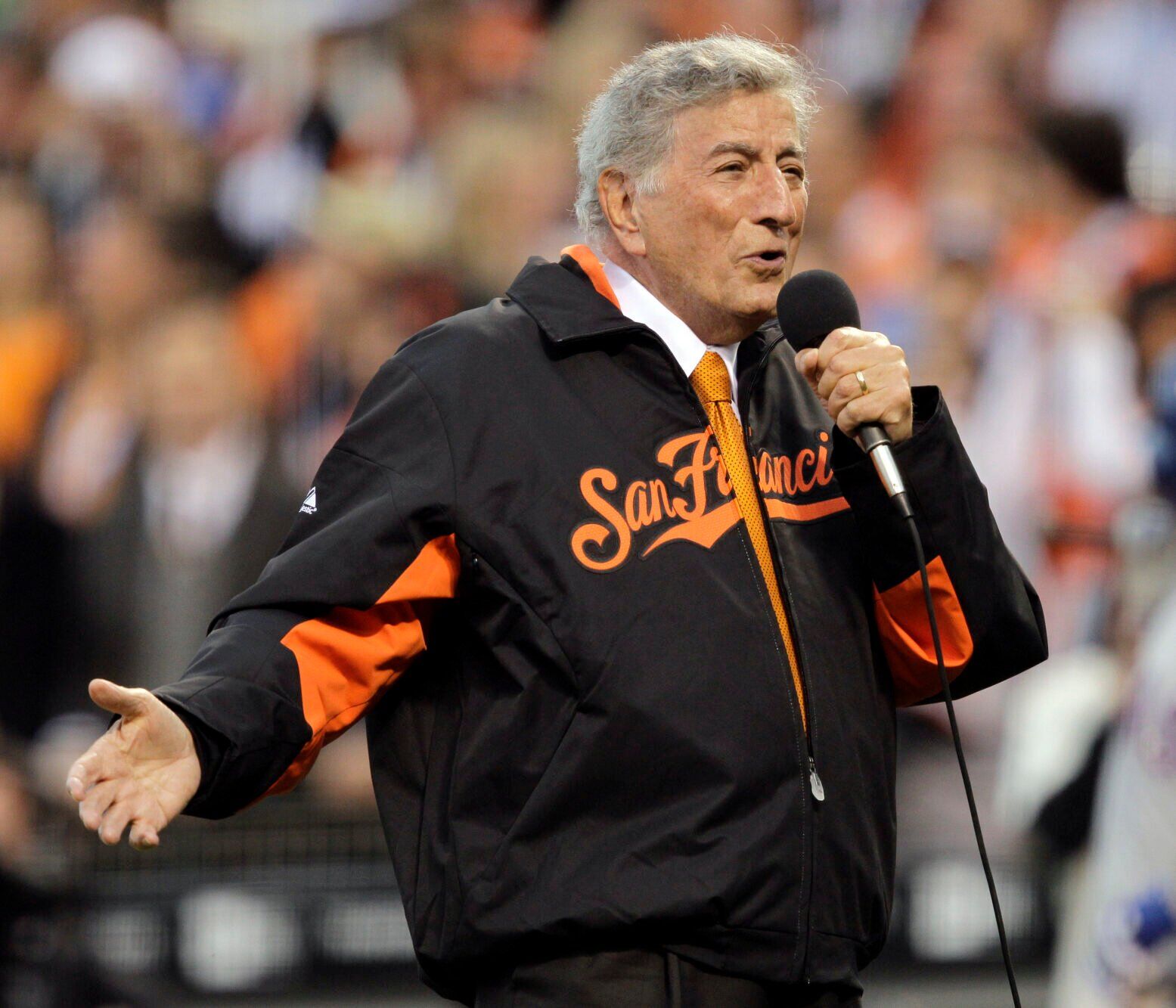2010: Tony Bennett performs at World Series